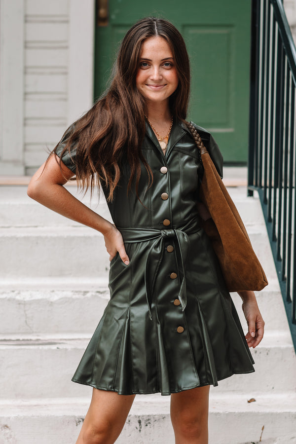 Dark Slate Gray Faye Dress Mini Dress