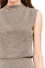 Madi Sleeveless Mock Neck Top Top