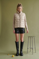 Dark Sea Green Field Club Quilted Hybrid Jacket Jacket