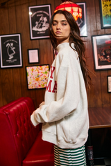 Dark Red Merry Christmas & Santas Favorite Mock Neck Sweatshirt