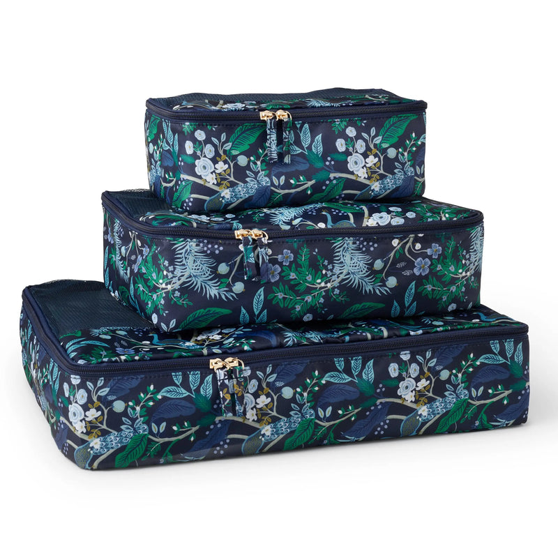 Dark Slate Gray Peacock Packing Cube Set Packing Cubes