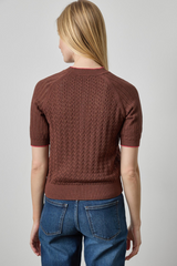 Gray Mixed Stitch Crewneck Sweater Sweater