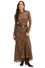White Smoke Olive Skirt Maxi Skirt