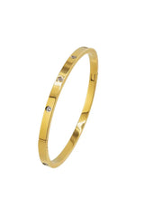 Dark Khaki Diamond Bangle Bracelet