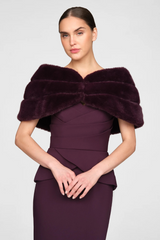 Lavender Sierra Faux Mink Shawl Shawl