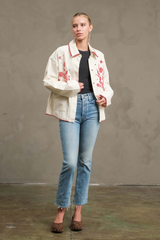 Rosy Brown Bloom With Me Jacket Jacket