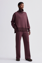 Light Gray Baker High Neck Sweat Sweatshirt