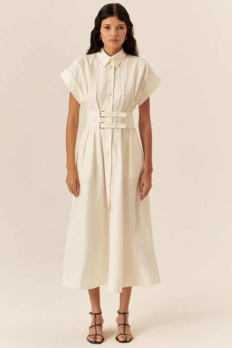 Light Gray Samantha Dress Midi Dress