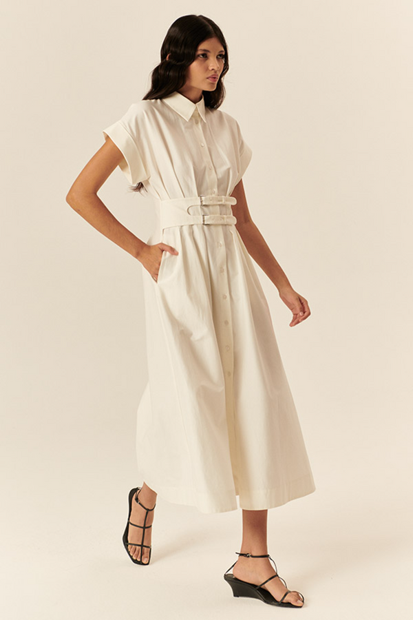 Light Gray Samantha Dress Midi Dress