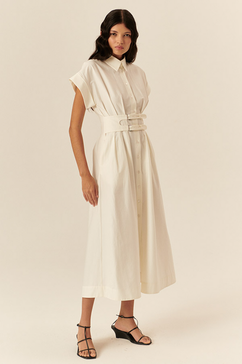 Light Gray Samantha Dress Midi Dress