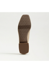 Lavender Kasey Knit Ballet Flat | Amber Gold Woven Fabric flats