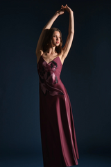 Black Coralee Printed Bias Dress Formal Gown