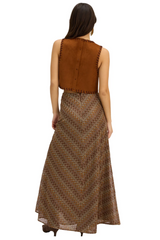 White Smoke Olive Skirt Maxi Skirt