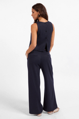 White Smoke Legacy Pants in Navy Ivory Pant