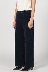 Light Gray Audrey High Rise Wide Leg Corduroy Pant | Black Iris Jeans
