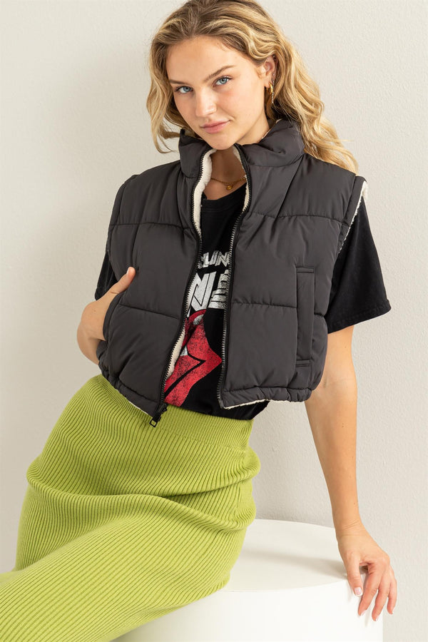 Dark Slate Gray So Cozy Vest Vest
