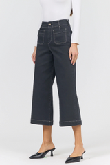 Audrey High Rise Wide Leg Pant | Washed Black