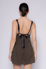 Light Gray Unforgettable Herringbone Mini Dress Mini Dress