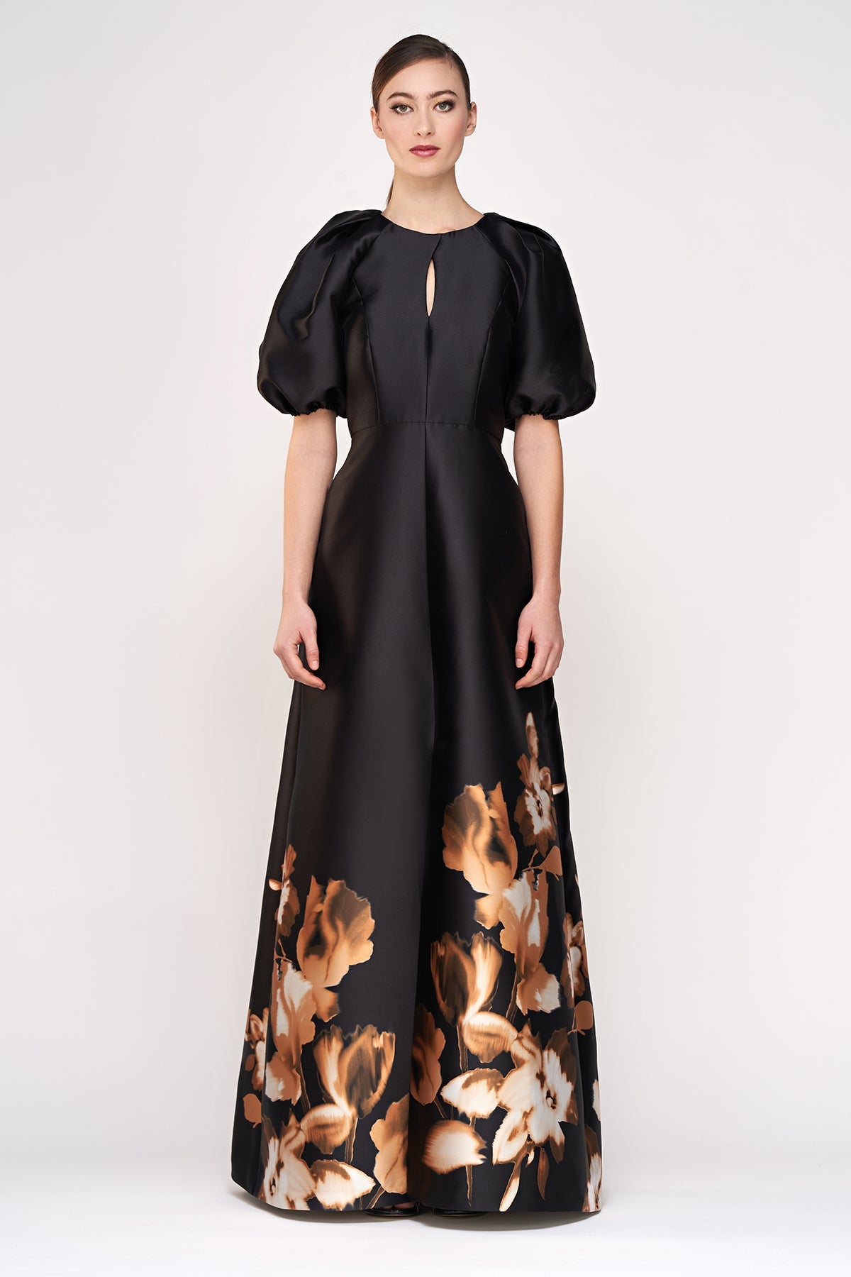 Delfina Kay Unger Plus Size Dresses Delfina Statement Sleeve Gown