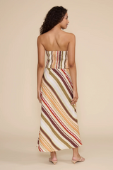 Penny Midi Skirt in Multi Stripe