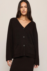 Black Cozy Moment Cardigan Cardigan