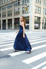 Gray Satin Slip Dress Maxi Dress