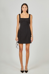 Light Gray Back Bow Sleeveless Mini Dress Mini Dress