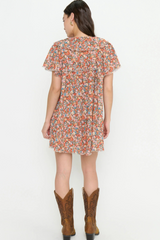 Rosalie Tunic Dress in Rustic Meadow