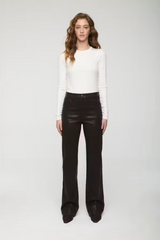 Evie High Rise Slim Boot | Coated Mocha