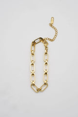 Light Gray Waterproof Gold Oval Links Bracelet Bracelet