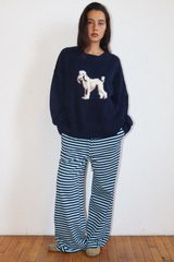 Lavender Poodle Fuzzy Knit Sweater Sweater