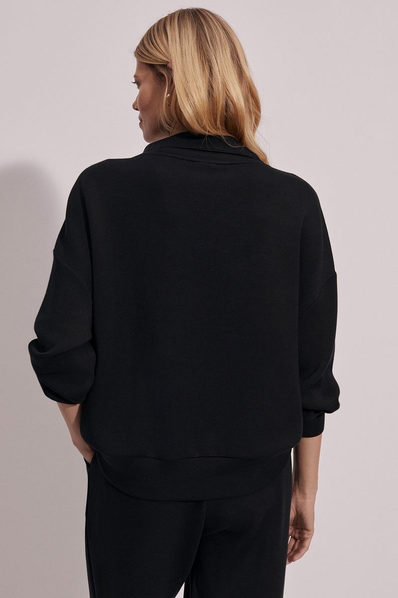 Black Hawley Half Zip Sweat Sweater