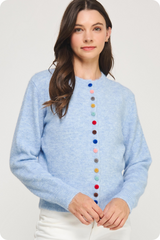 Lavender Color Pop Knit Cardigan Cardigan