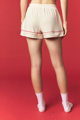 Brown Cozy Santa Embroidery PJ SET Pajamas