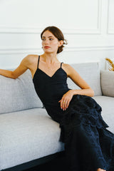 Black Gudrun Tiered Maxi Dress Maxi Dress