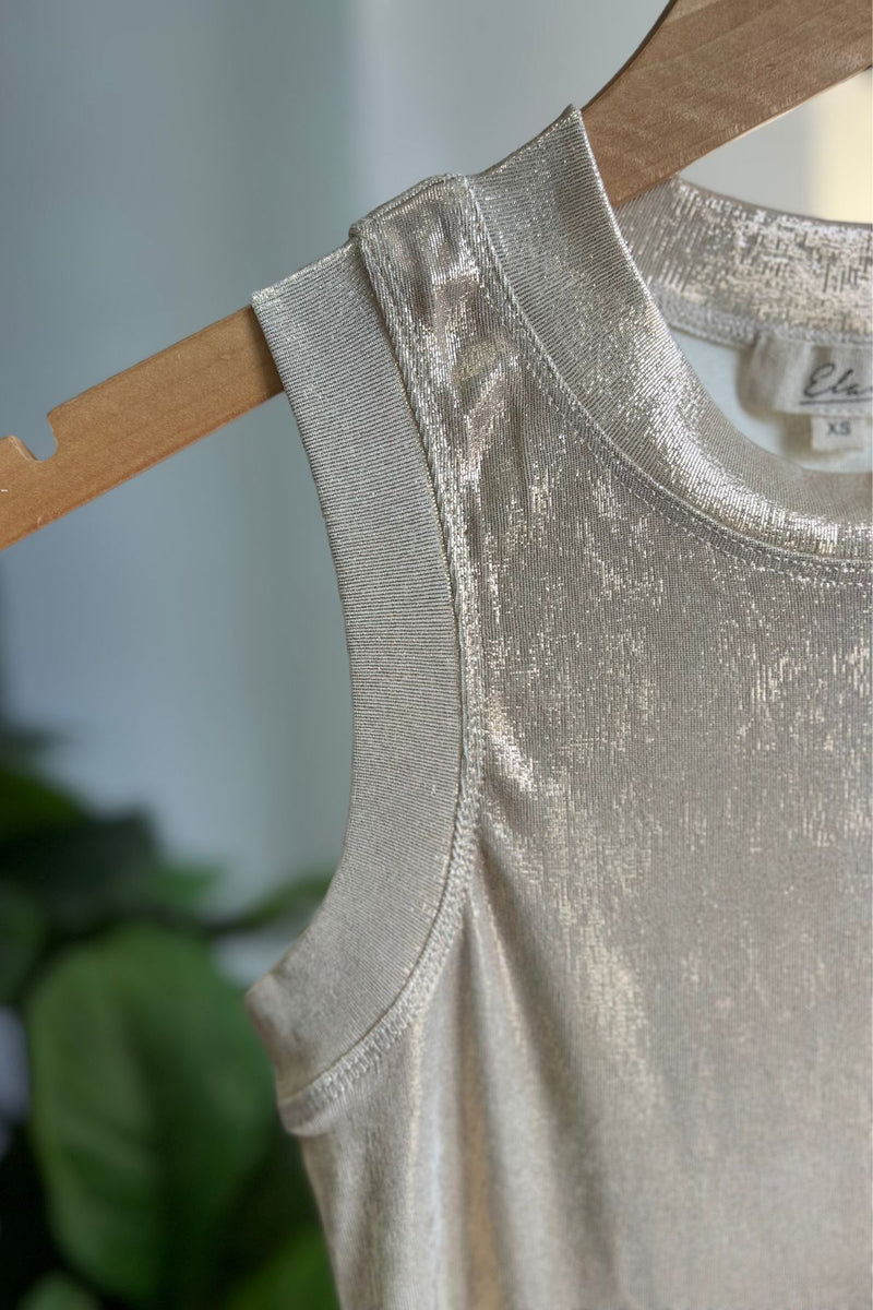 Light Slate Gray Elaina Shimmer Tank Tank