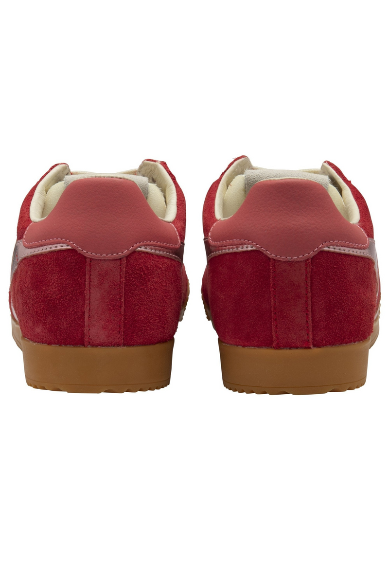 Saddle Brown Elan Glitz Sneaker | Red/Pink/Coral Sneaker