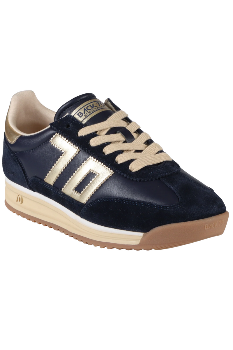 Gray Jogger N Sneaker | Navy/Gold Sneaker