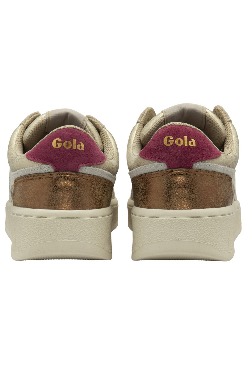 Dark Gray Superslam Blaze II Sneaker | Gold/Off White/Cerise Sneaker
