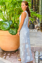 Textured Sleeveless Maxi Dress