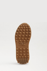 Saddle Brown Langley Lace Up Sneaker | White/Tan/Black Suede Sneaker