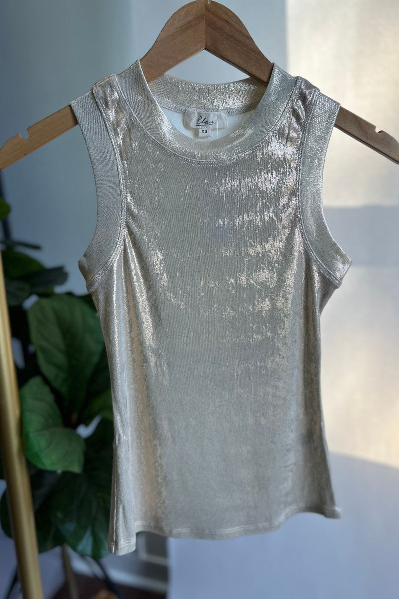 Light Slate Gray Elaina Shimmer Tank Tank