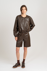 Lavender Everyday Icon Faux Leather Jacket Jacket