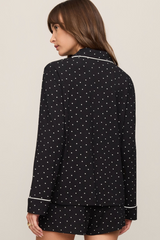 Dark Slate Gray Luxe Dot PJ Top Pajama Top