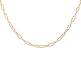 Beige Thick Drawn Cable Chain Necklace