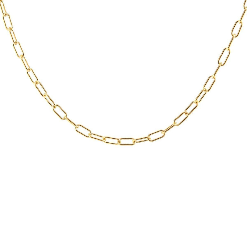 Beige Thick Drawn Cable Chain Necklace