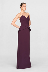 Lavender Lucinda | Strapless Crepe Gown Formal Gown