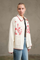 Dim Gray Bloom With Me Jacket Jacket