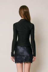 Black Look Of Love Satin Mini Skirt Mini Skirt
