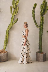 Tan Dotted With Joy Two Piece Set Set